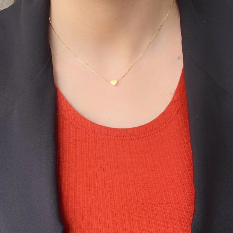 Colar Coração banhado em Ouro 18K