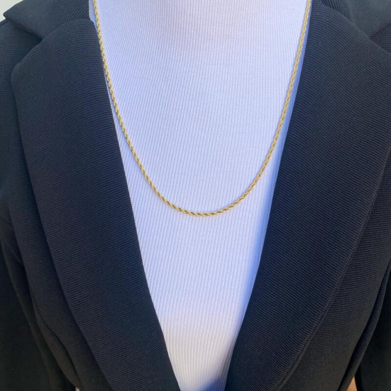 Colar Longo Elo Baiano 2 mm em Aço