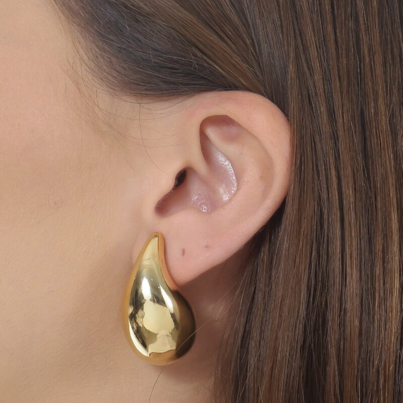 Brinco Gota M ABS Banhado em Ouro 18K