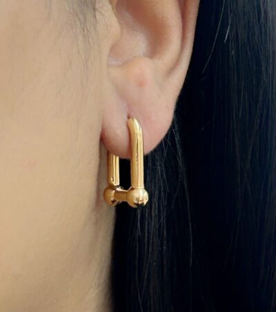 Brinco Elo TG Banhado em Ouro 18K