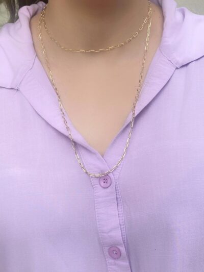 Colar Longo Cartier banhado em Ouro 18K