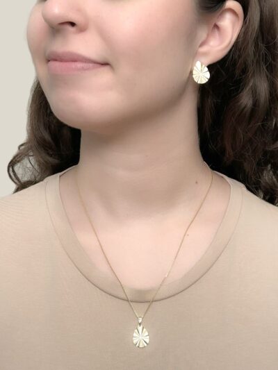 Conjunto Gota Minimalista Banhado em Ouro 18k