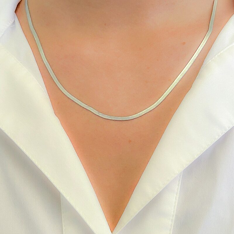 Colar fita 3 mm em Aço