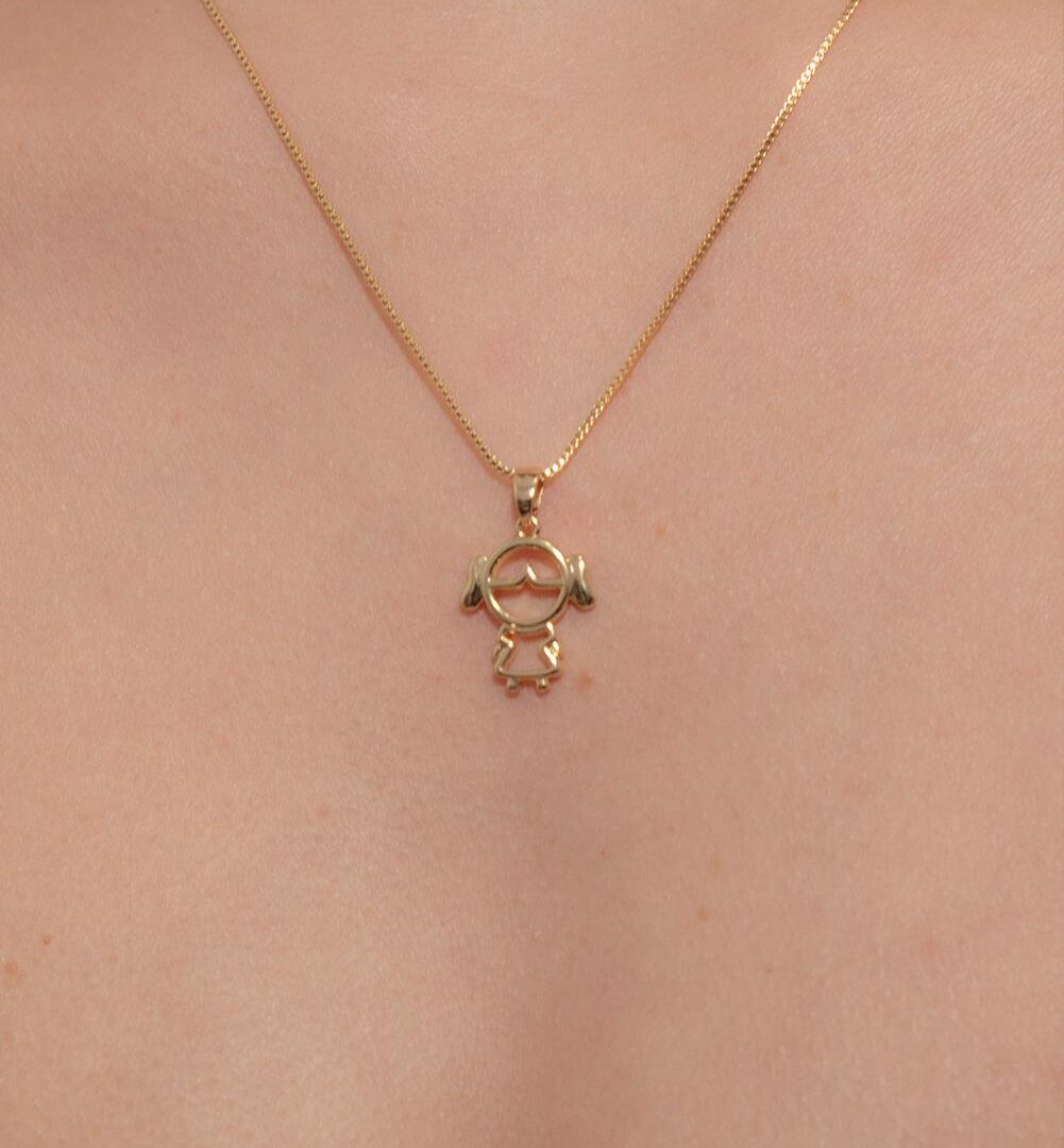 Colar Menina Banhado em Ouro 18k