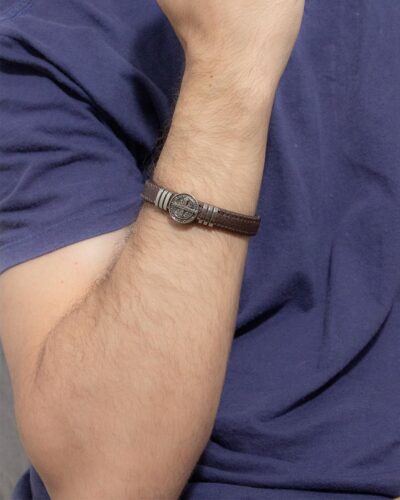 Pulseira Crucifixo Masculina em Aço - Image 2