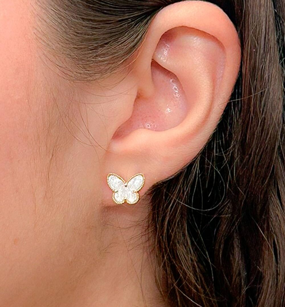 Brinco Borboleta Banhado em Ouro 18k