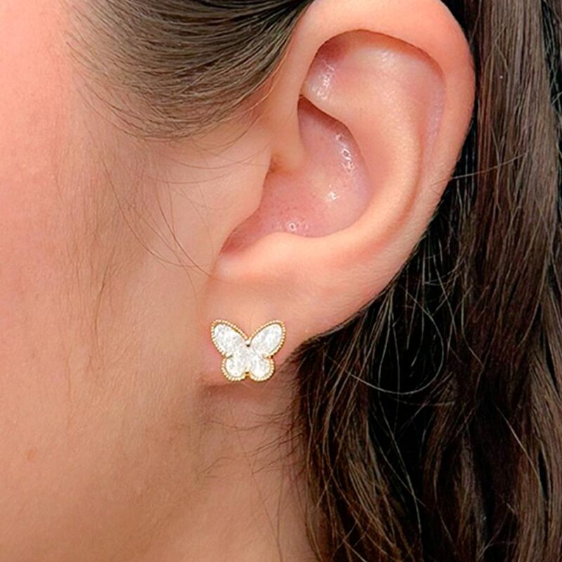 Brinco Borboleta Banhado em Ouro 18k