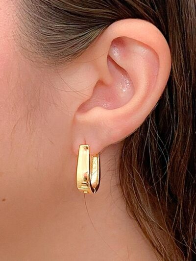 Brinco Argola Jarra Lisa Banhado em Ouro 18k