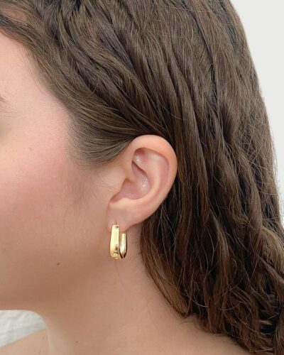 Brinco Argola Jarra Lisa Banhado em Ouro 18k - Imagem 2