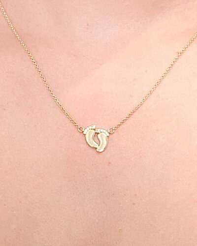 Choker Pezinho Cravejado Banhado em Ouro 18k