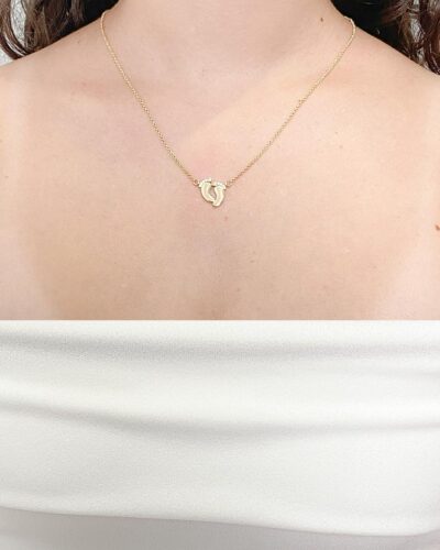 Choker Pezinho Cravejado Banhado em Ouro 18k - Imagem 2