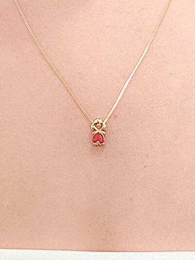 Colar Menina Cravejado Banhado em Ouro 18K