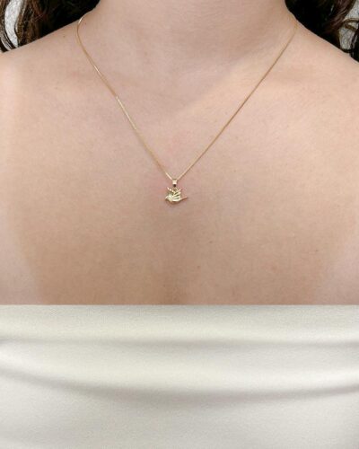 Colar Espirito Santo Banhado em Ouro 18k
