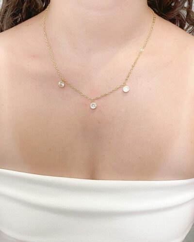 Choker Ponto de Luz Banhado em Ouro 18k