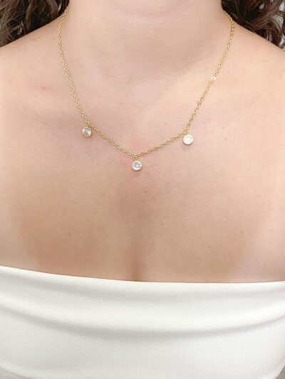 Choker Ponto de Luz Banhado em Ouro 18k