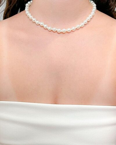 Choker Perola Banhado em Ouro 18k