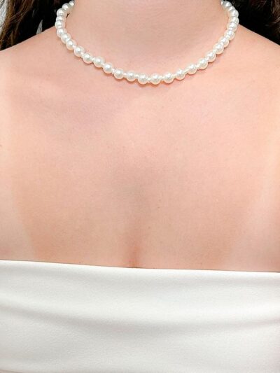Choker Perola Banhado em Ouro 18k