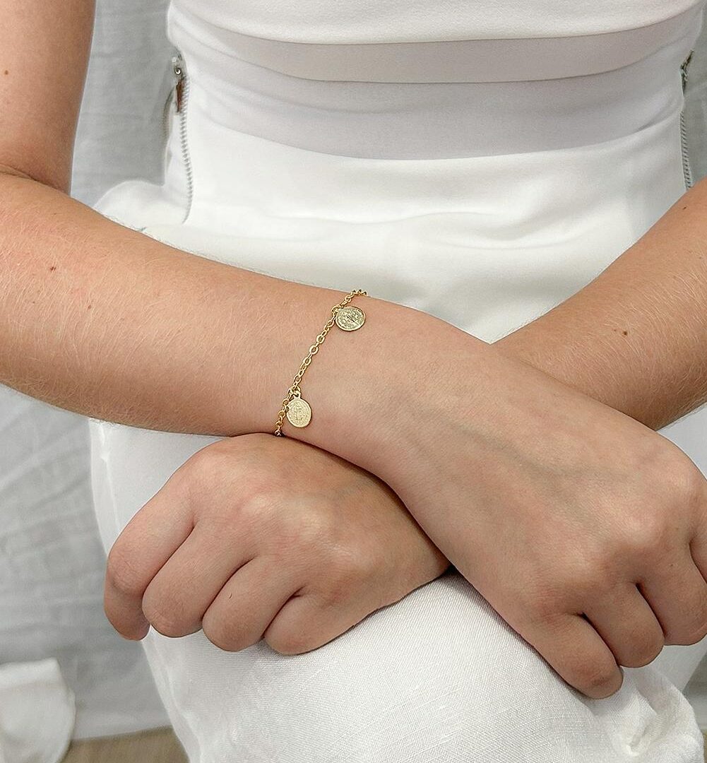 Pulseira São Bento banhado em Ouro 18K