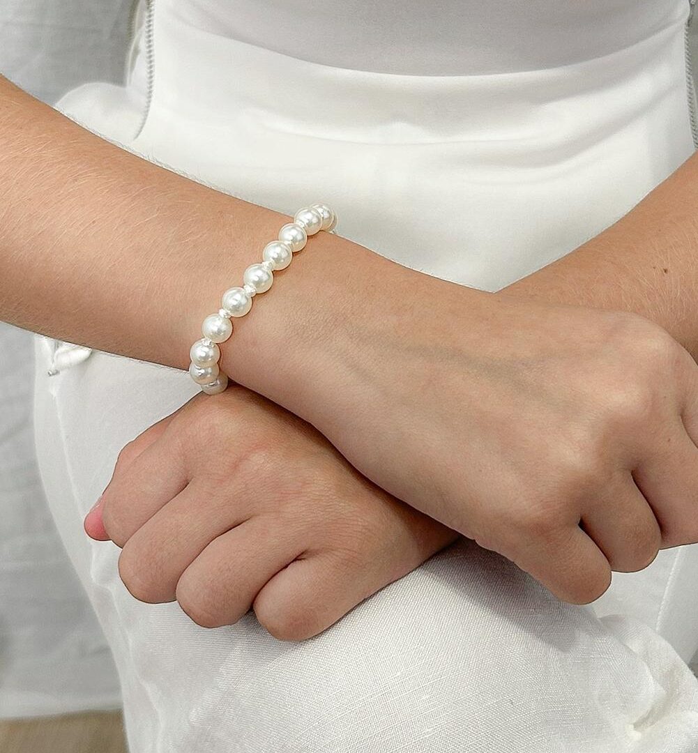 Pulseira Perola Banhado em Ouro 18k