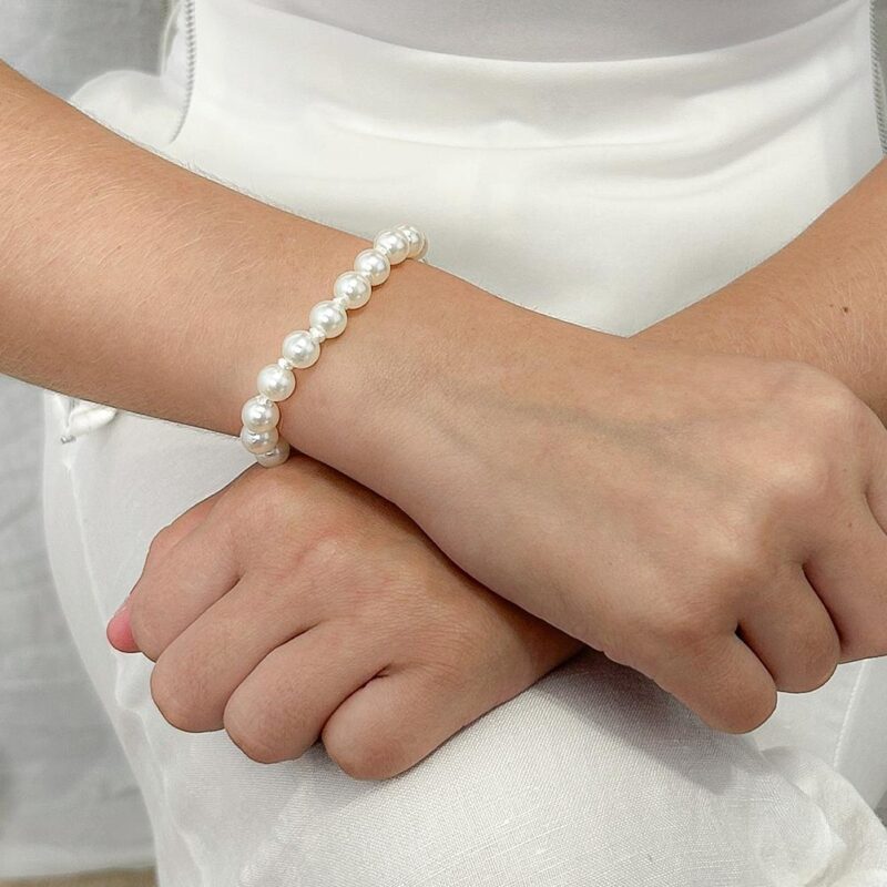 Pulseira Perola Banhado em Ouro 18k