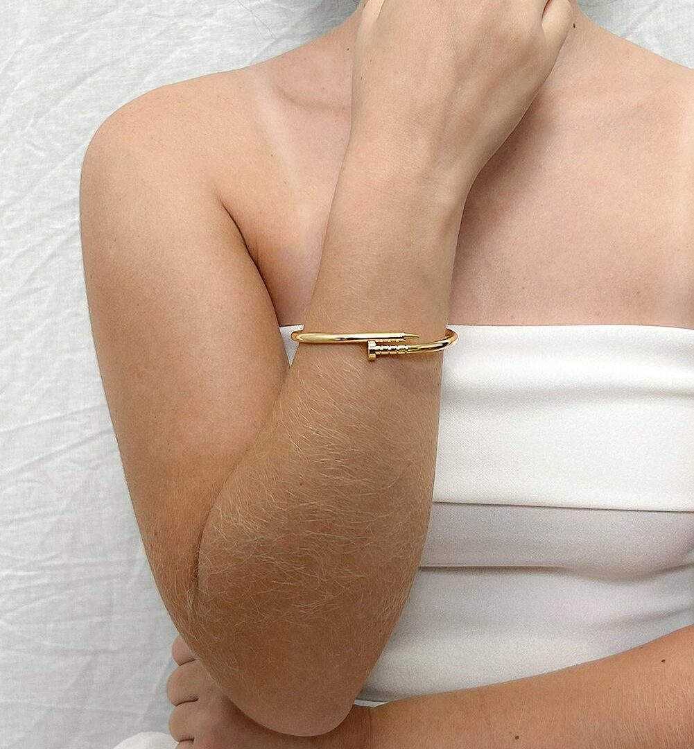 Bracelete Prego Banhado em Ouro 18k