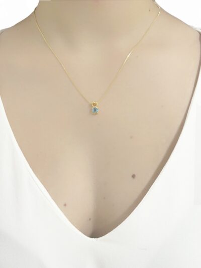Colar Menino Cravejado Banhado em Ouro 18K