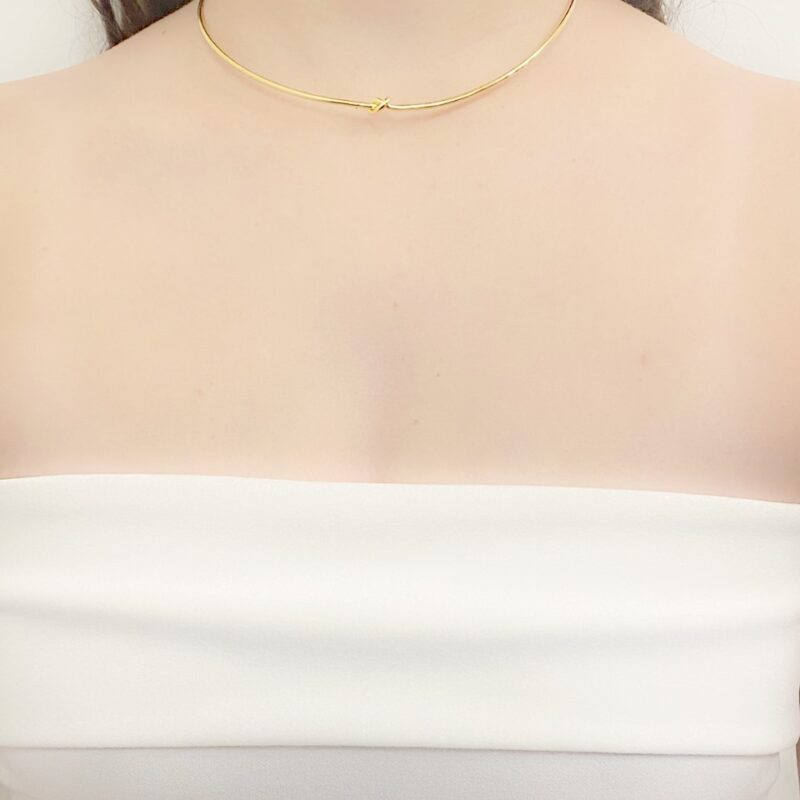 Colar Aro Nó Banhado em Ouro 18k