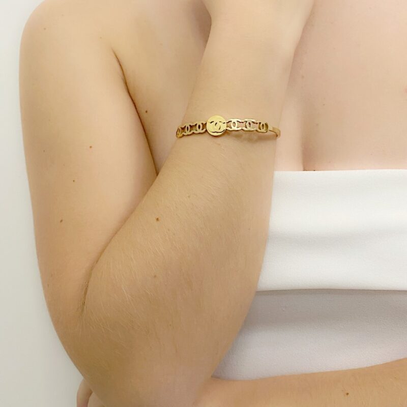 Bracelete X Minimalista em Aço