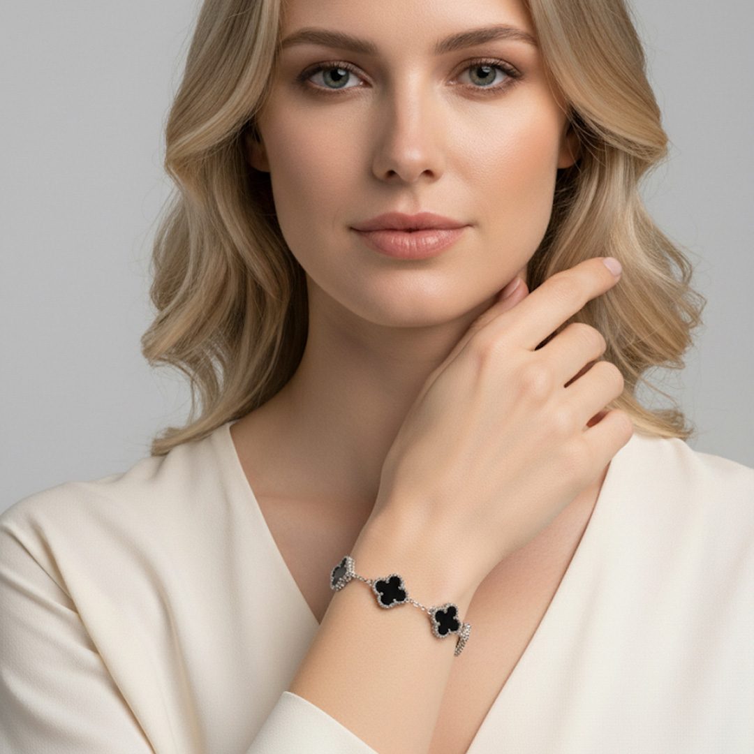 Pulseira 5 Trevos em Aço