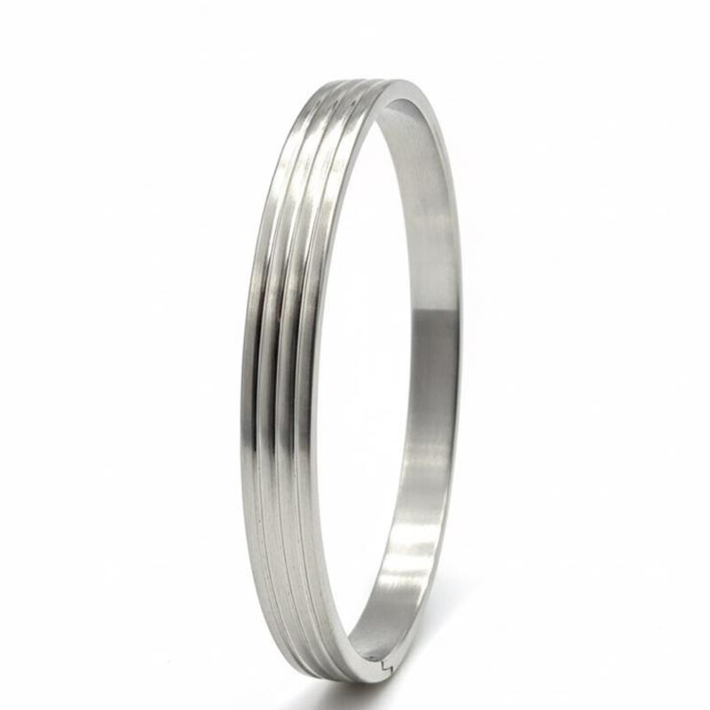 Bracelete Listrado em Aço