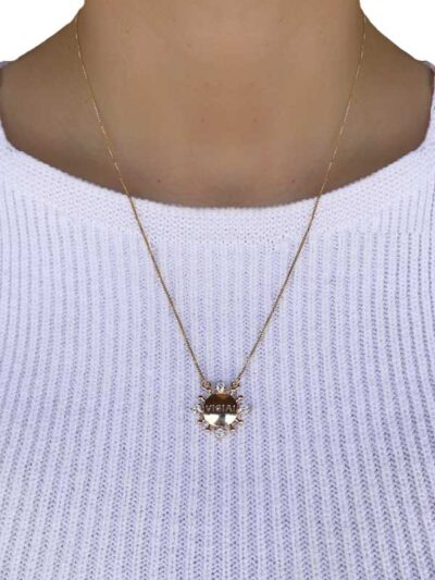 Escapulário Vigiai banhado em Ouro 18K