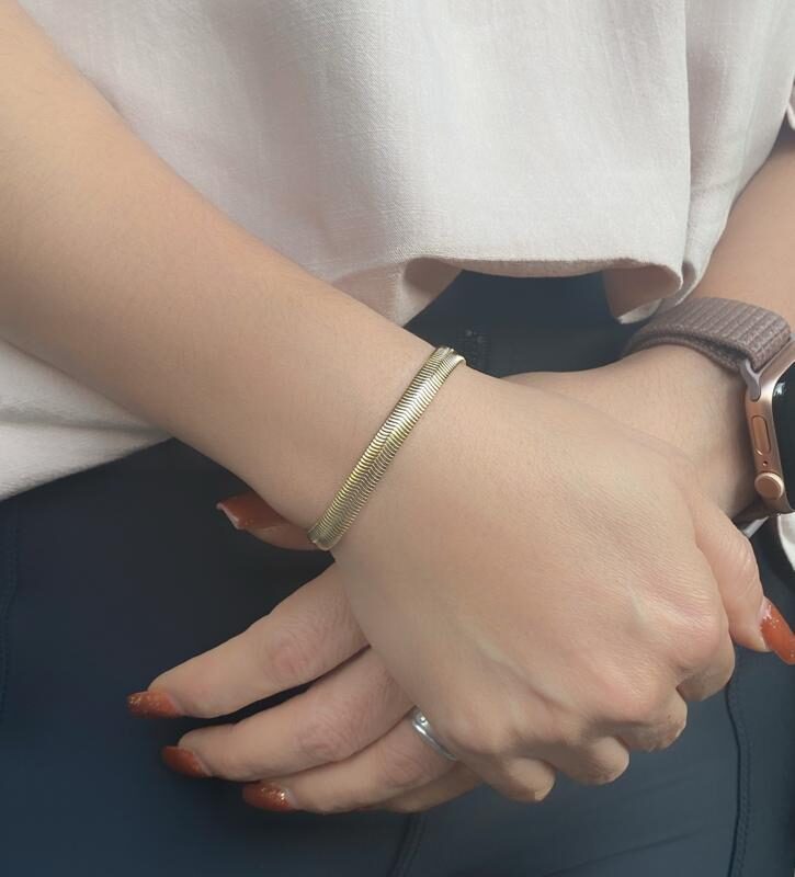 Pulseira Snake 6 mm banhado em Ouro 18K