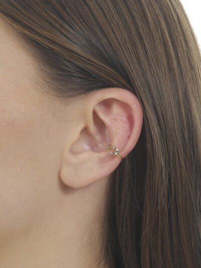 Piercing Coração Cravejado Banhado em Ouro 18K