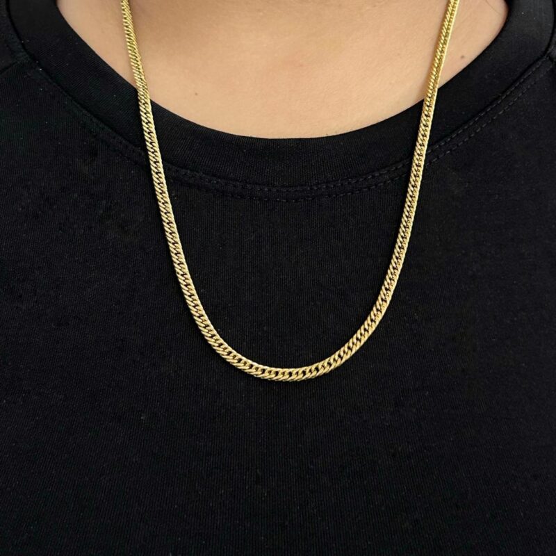 Colar Longo Elo Grumet em Aço