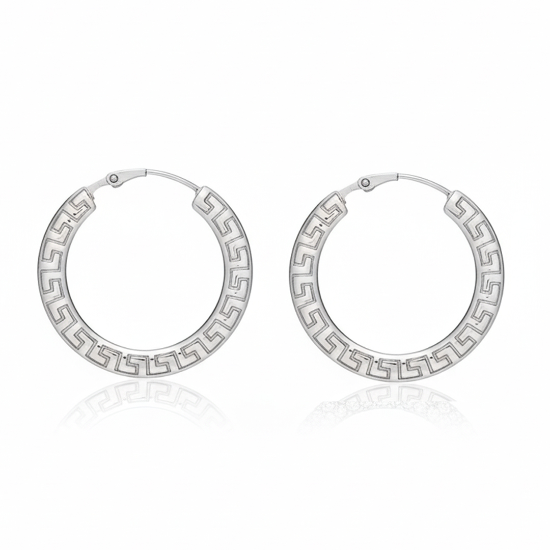 Brinco Argola Trabalhada em Aço