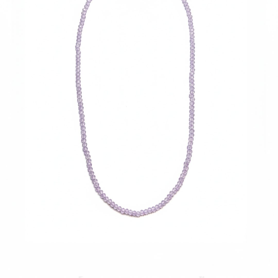 Colar de Cristal banhado em Ouro 18K.