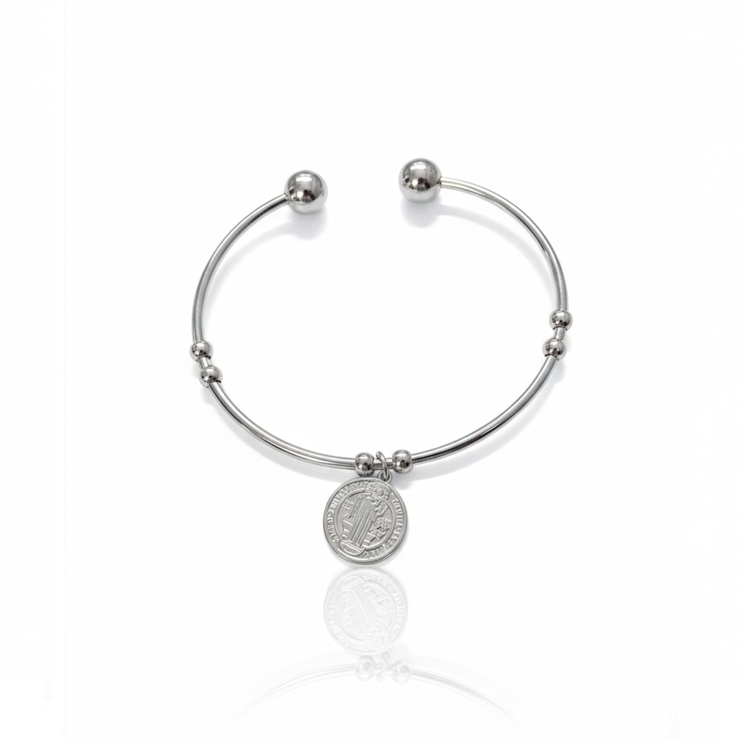 Bracelete São Bento em Aço
