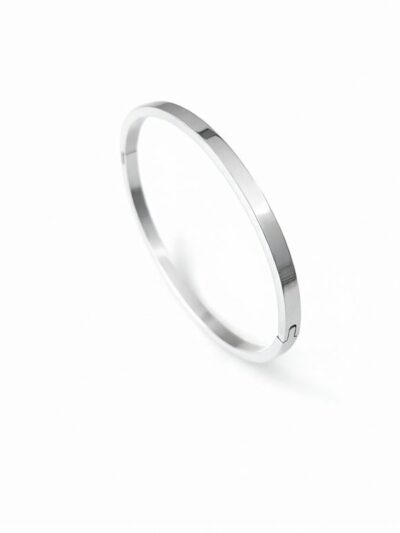 Bracelete Liso Fino em Aço