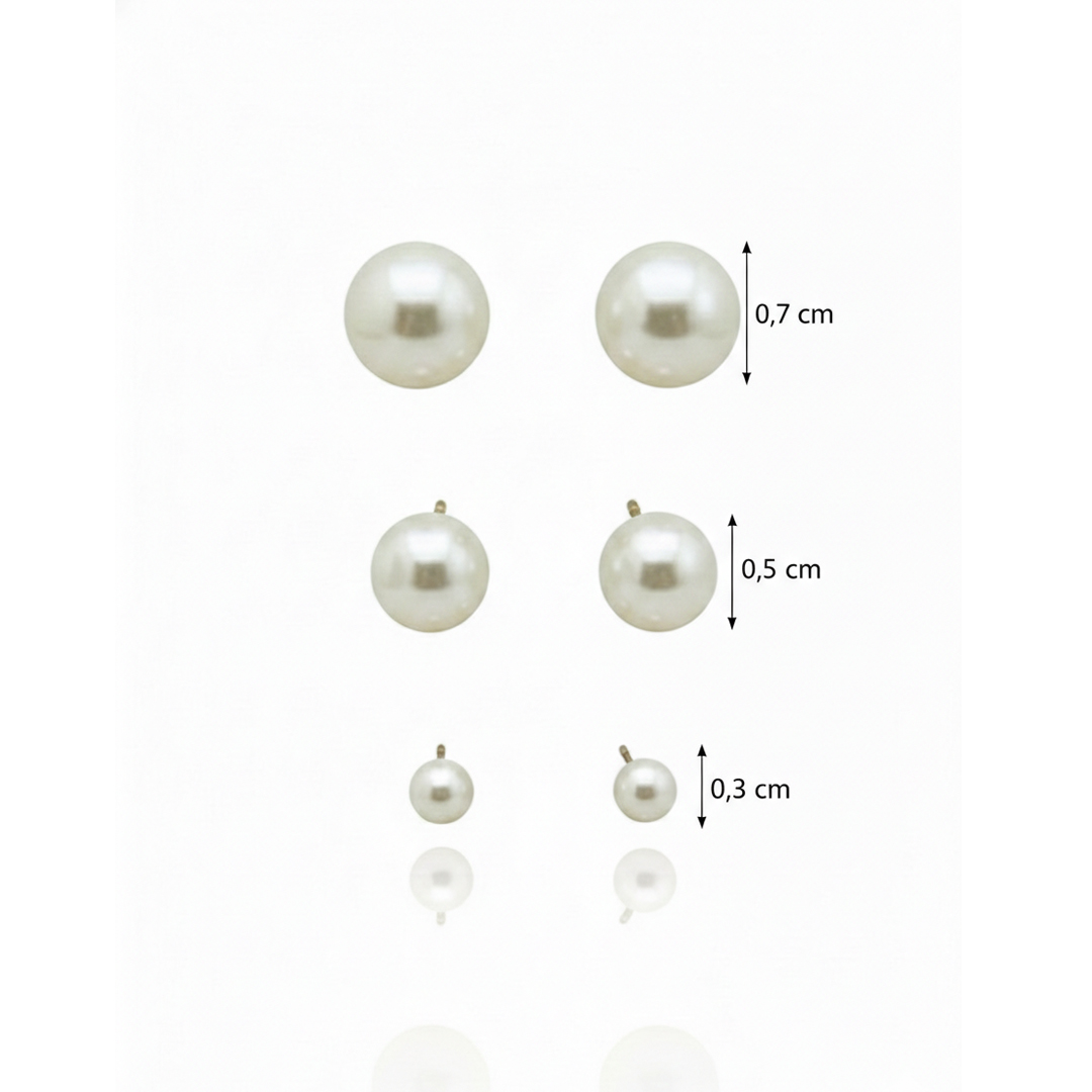 Brinco Trio de Pérola Banhado em Ouro 18K