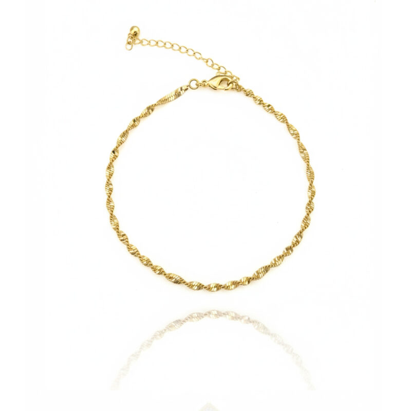 Pulseira Torcida Banhado em Ouro 18k