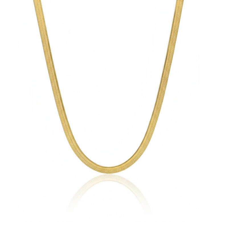 Choker Snake 6 mm banhado em Ouro 18K