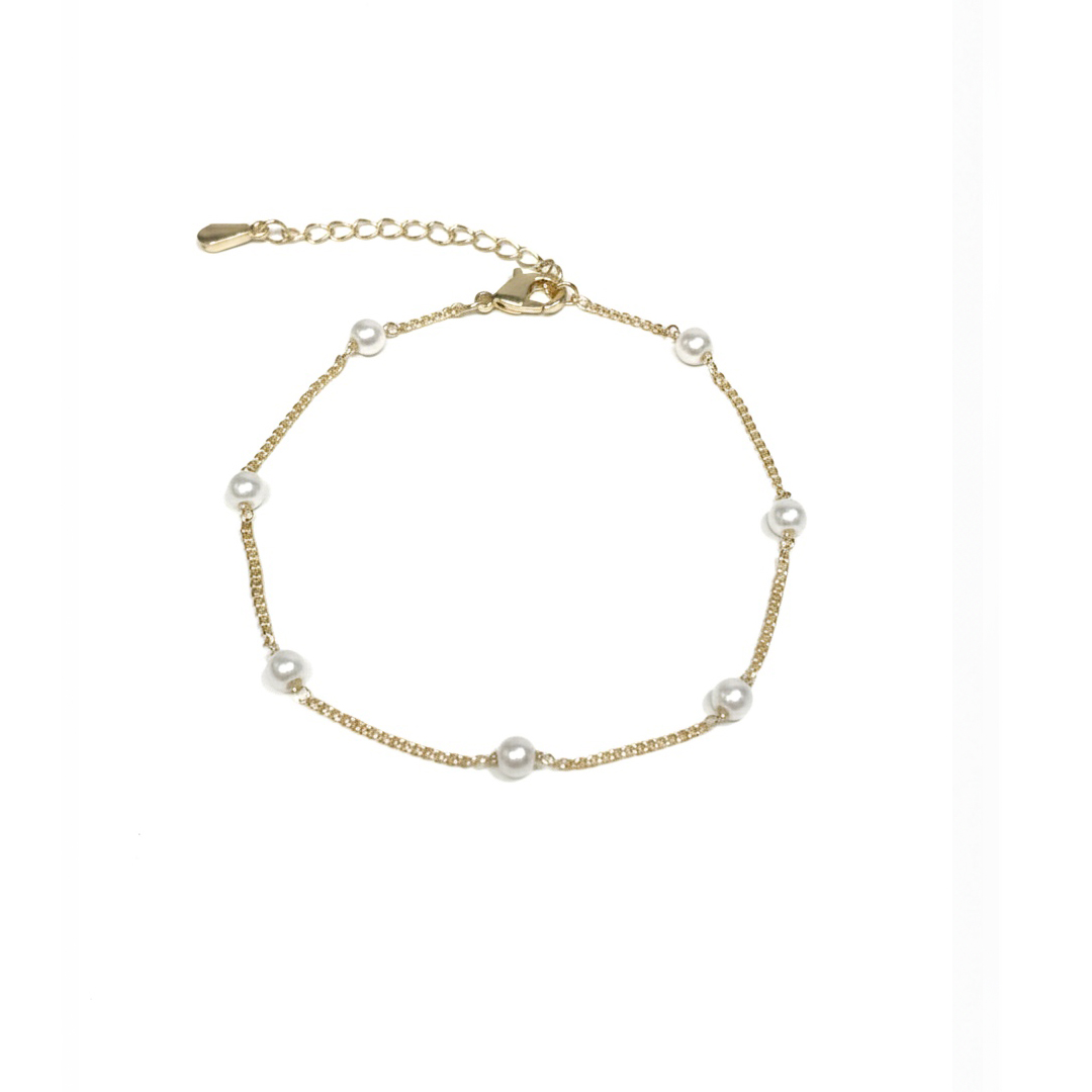 Pulseira Perola Banhado em Ouro 18k