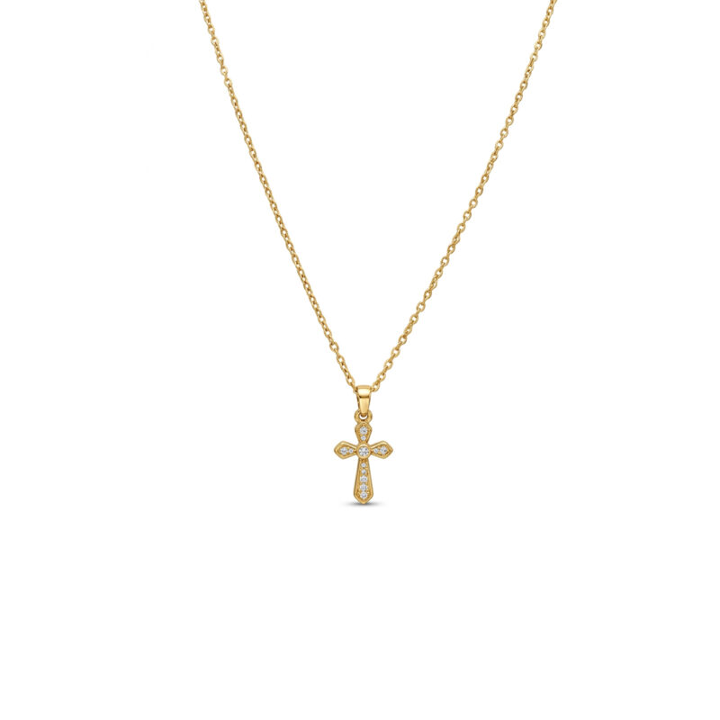 Colar(45cm +5 cm) Crucifixo em Aço