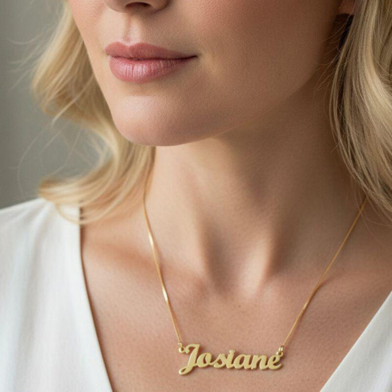 Colar Personalizado Nome banhado em Ouro 18K