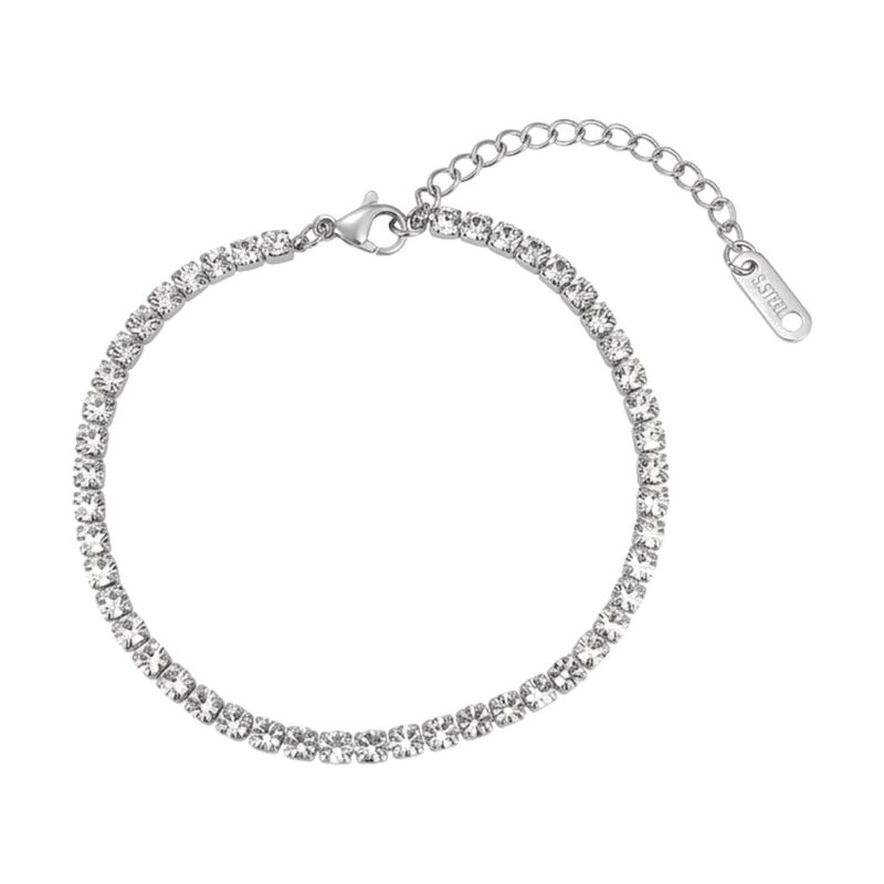 Pulseira(17 cm + 5 cm) Riviera em Aço