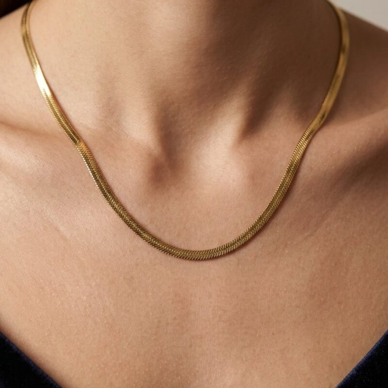 Colar Fita 4 mm em Aço