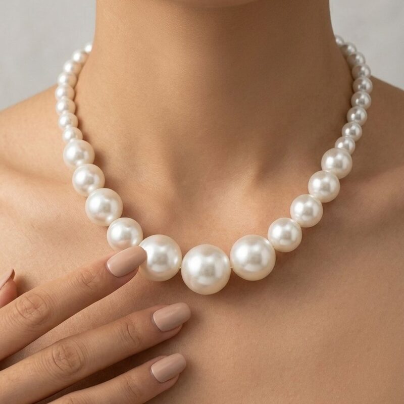 Colar Perola Banhado em Ouro 18k