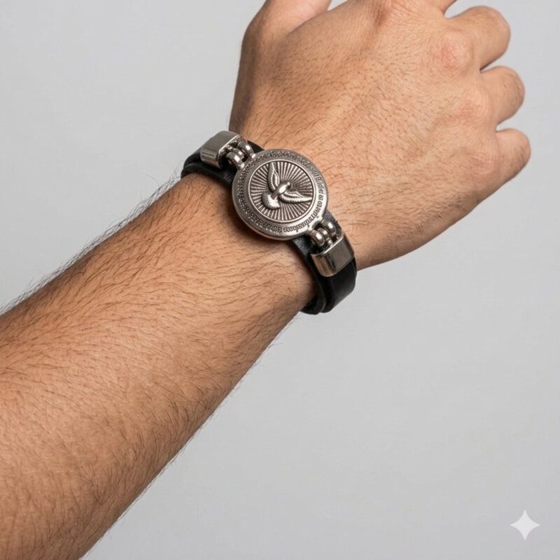 Pulseira Espirito Santo em Courino