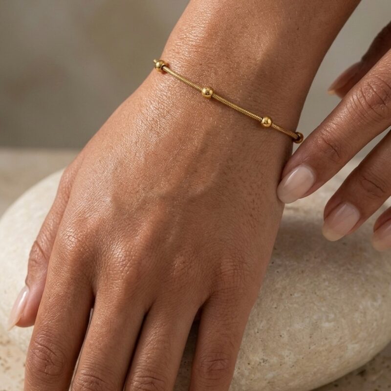 Pulseira Bolinha em Aço
