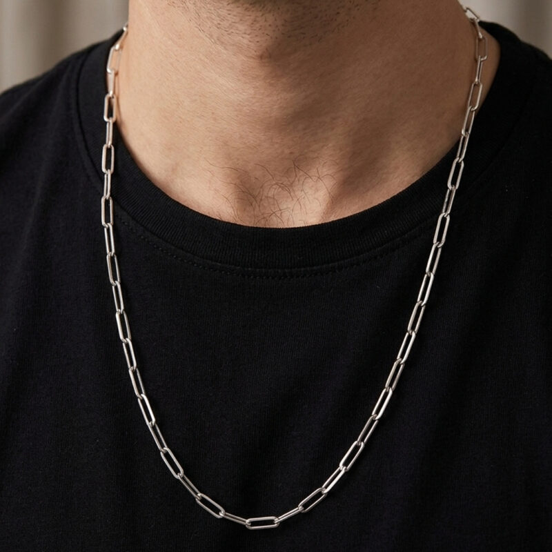Colar(60 cm) Cartier em Aço